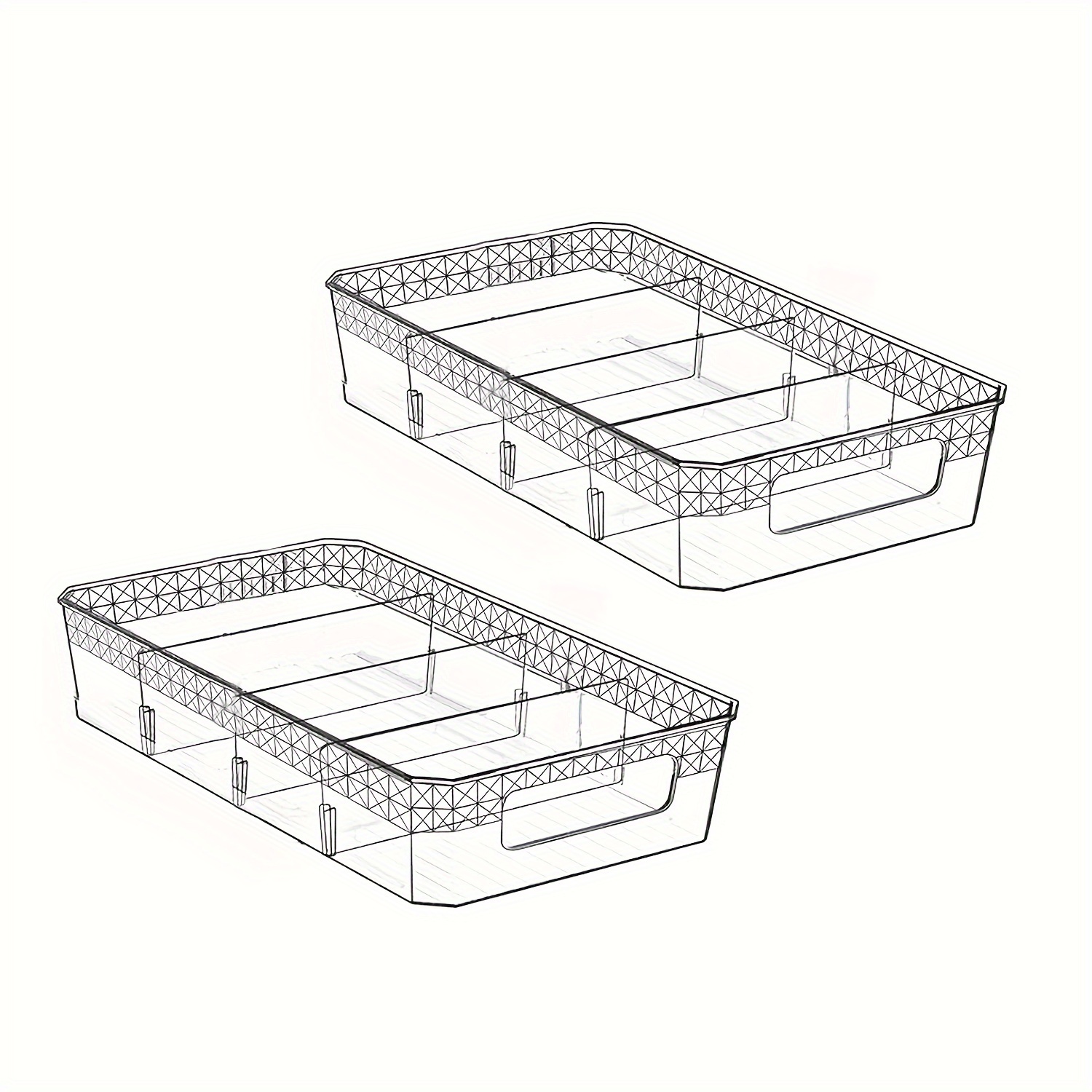 Clear Plastic Storage Box Removable Dividers Stackable - Temu