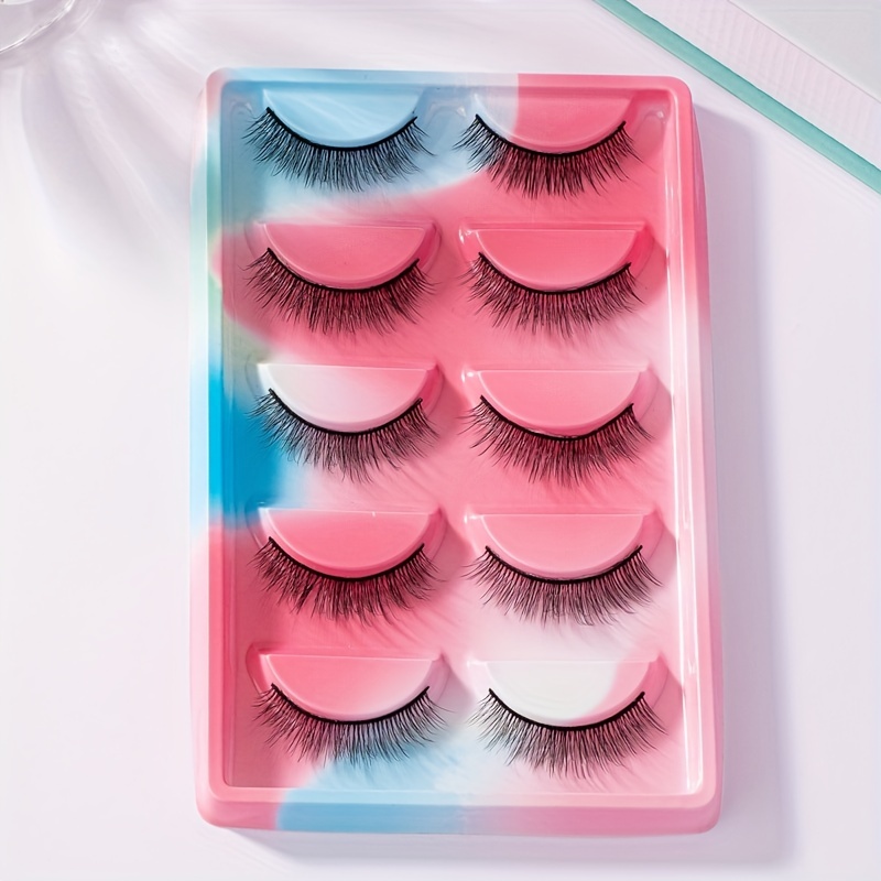 Natural Look Wispy Manga Lashes - Long Crisscross Japanese Style Cosplay Anime  False Eyelashes - Temu