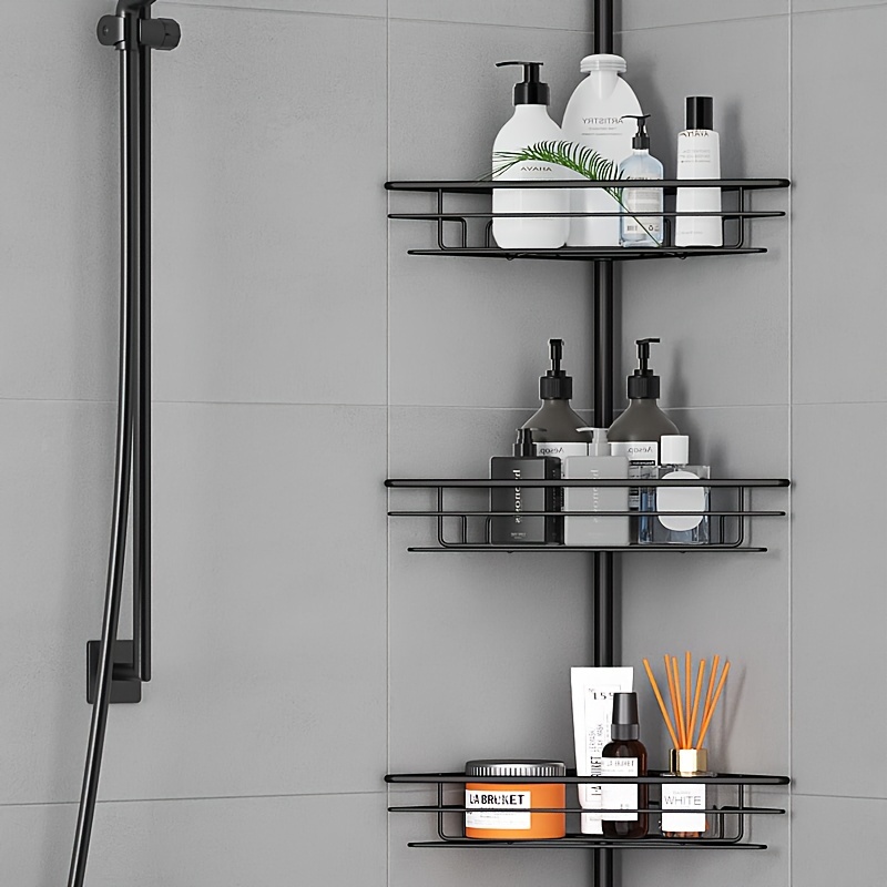 Wall Mounted Bathroom Storage Rack Stainless Steel Hanging - Temu