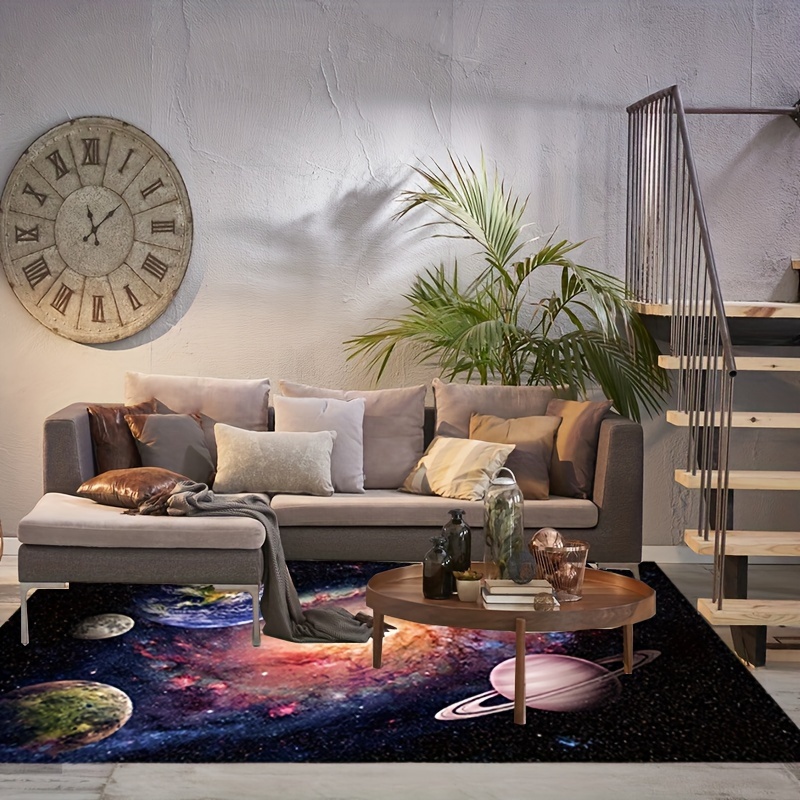 Universe Nebula Sky Kitchen Rug 3d Modern Style Living Room Carpet
