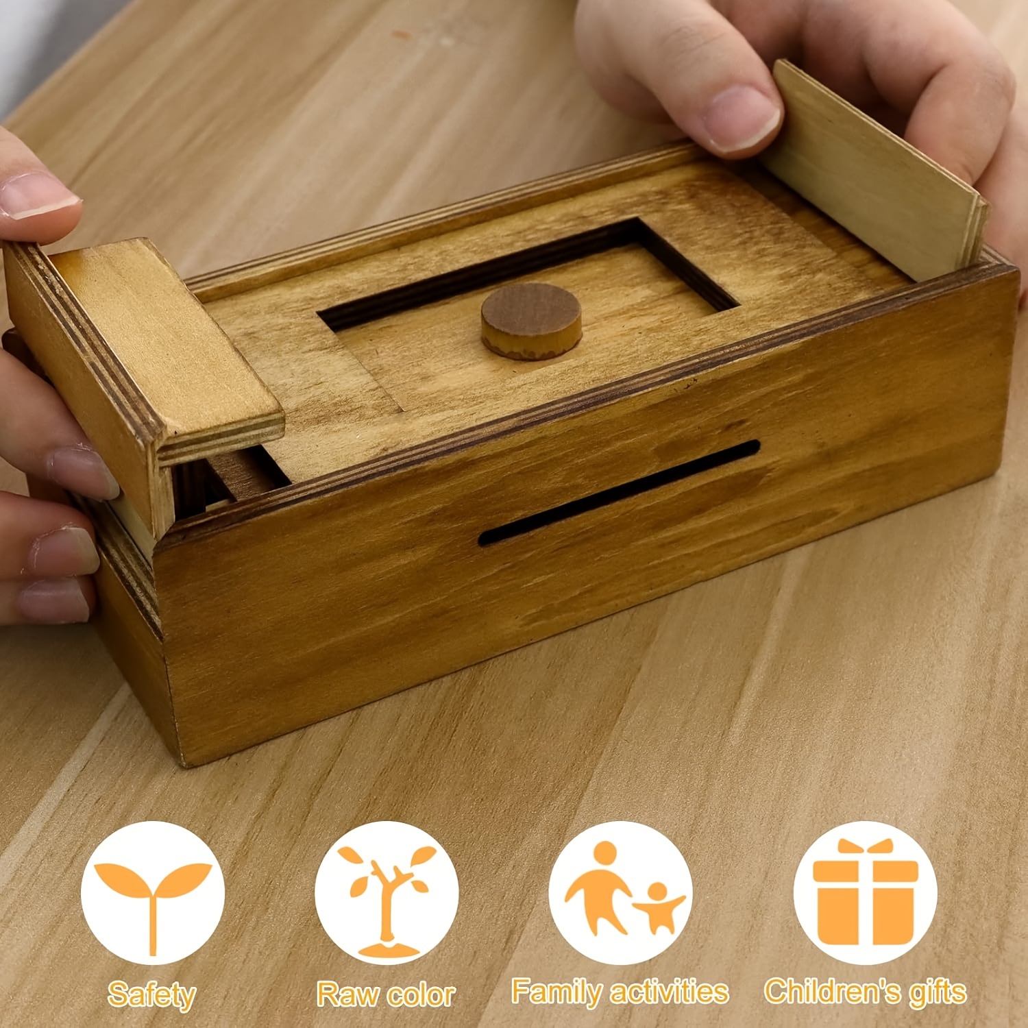 Hucha de madera Natural decorativa con mostrador, hucha hecha a mano para  niños creativos, ahorro de dinero, 10000 euros - AliExpress