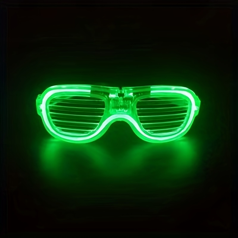 Max Fun Gafas con luz LED, juguetes de plástico para persianas, anteojos  intermitentes que brillan en la oscuridad, gafas de sol, suministros para