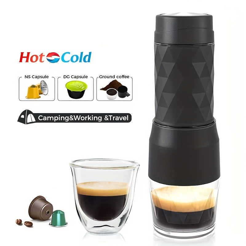 2 in 1 Portable Coffee Maker Coffee Machine for Ground Coffee and Coffee  Capsule