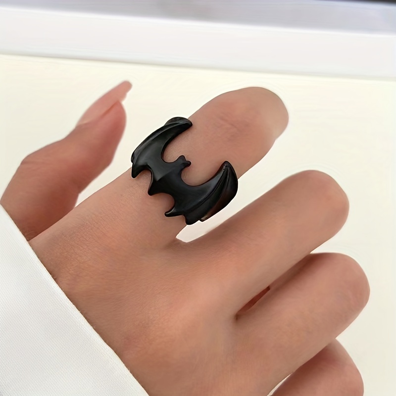 Men's Gothic Punk Bat Opening Finger Ring