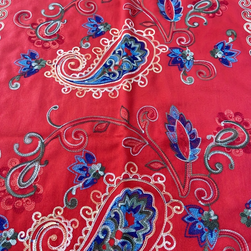 National Style Cashmere Scarf Embroidered Warm Sunproof Thicken Shawl