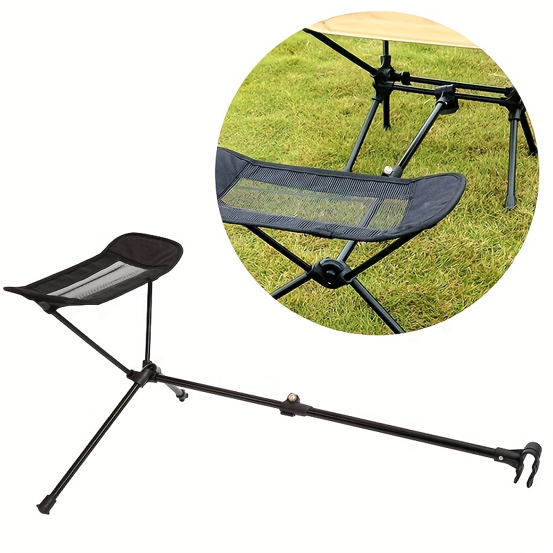 Universal Camping Chair Foot Rest, Folding Attachable Footrest Leg Rest  Outdoor Folding Chair, Portable Recliner Lazy Retractable Footstool Leg  Rest