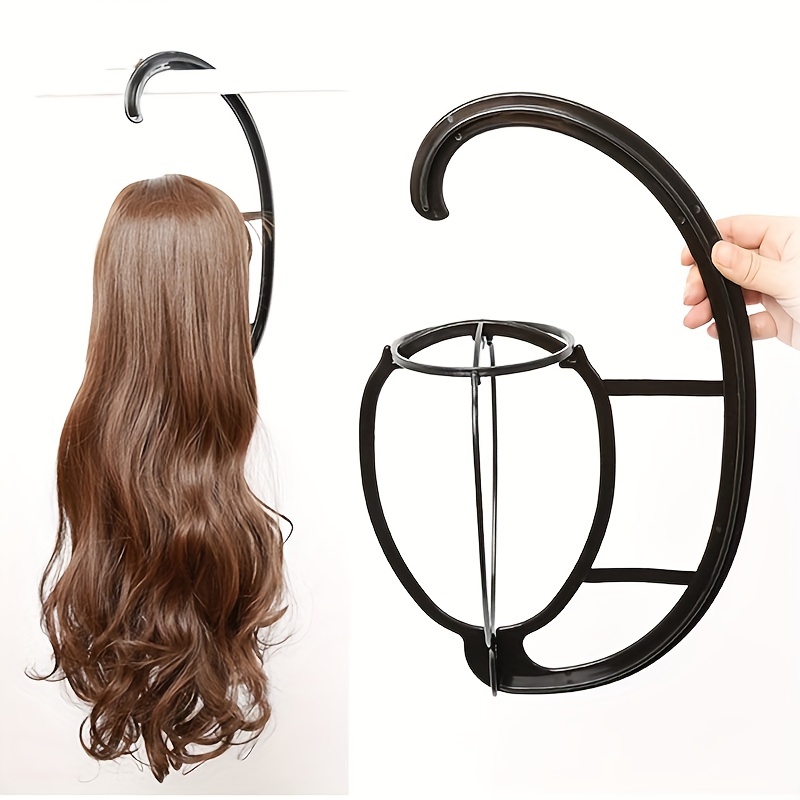 Hanging Wig Holder Black Portable Stitching Wig Storage Rack - Temu