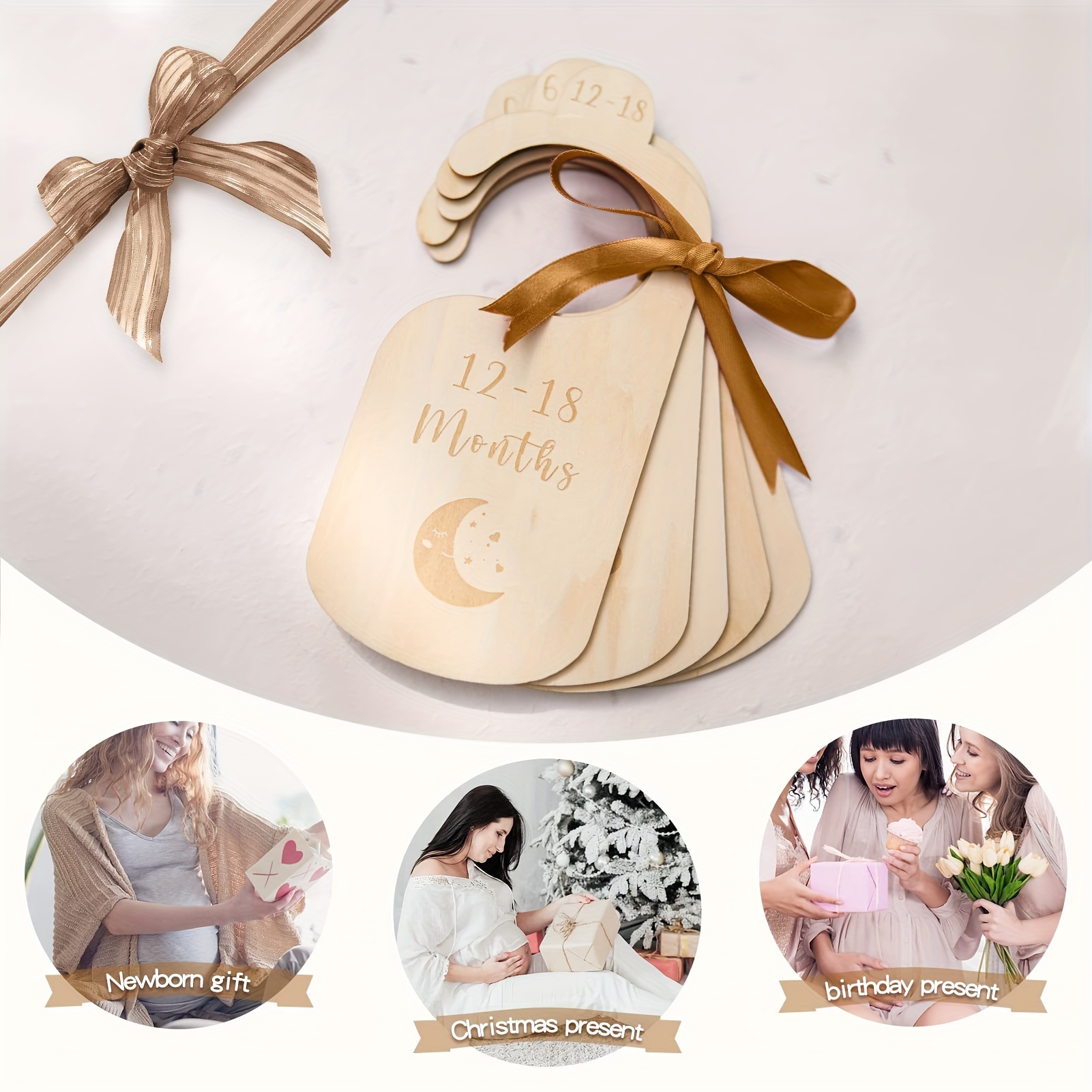 Perchas para ropa de bebé//Perchas de madera/Regalo de baby shower/Recién  nacido a 24 meses/Separadores de ropa/Ropa de bebé/Perchas de  armario/Organización -  España