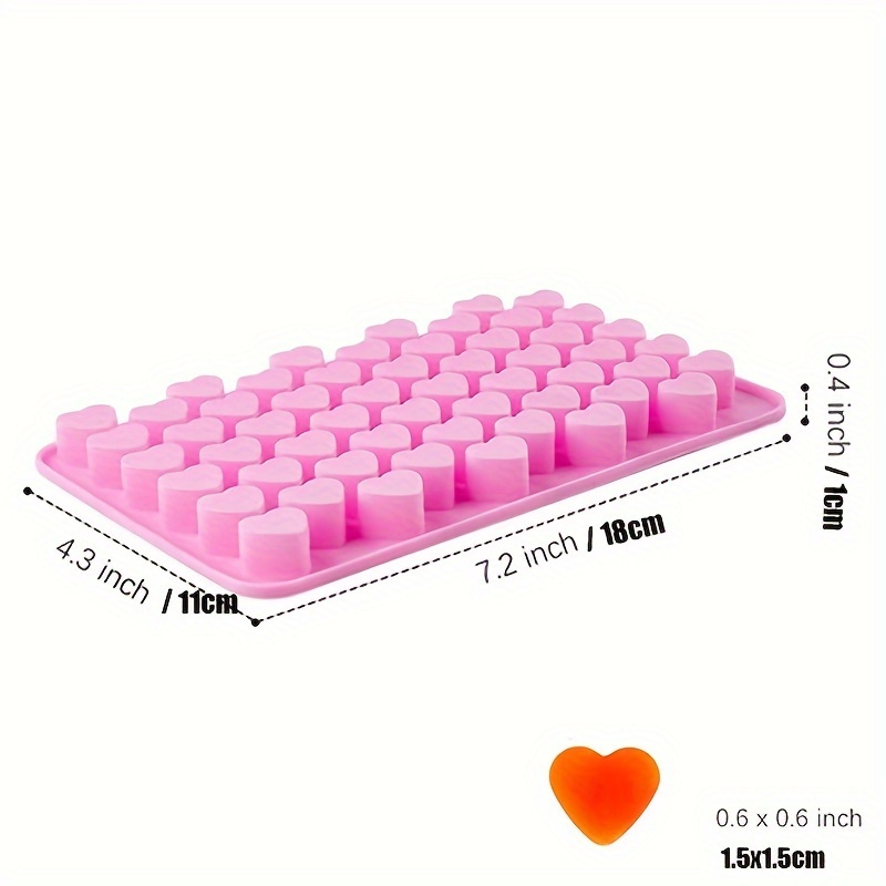 Thin Ice Molds Valentine's Day 55 Cavities Mini Heart Gummy Candy