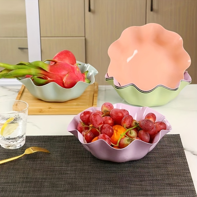 Red Valentine Heart Shaped Plastic Bowl for Dessert Snacks Candies Household Serving Dish, Multi-Purpose Deep Tableware Bowls, Home Kitchen Valentines