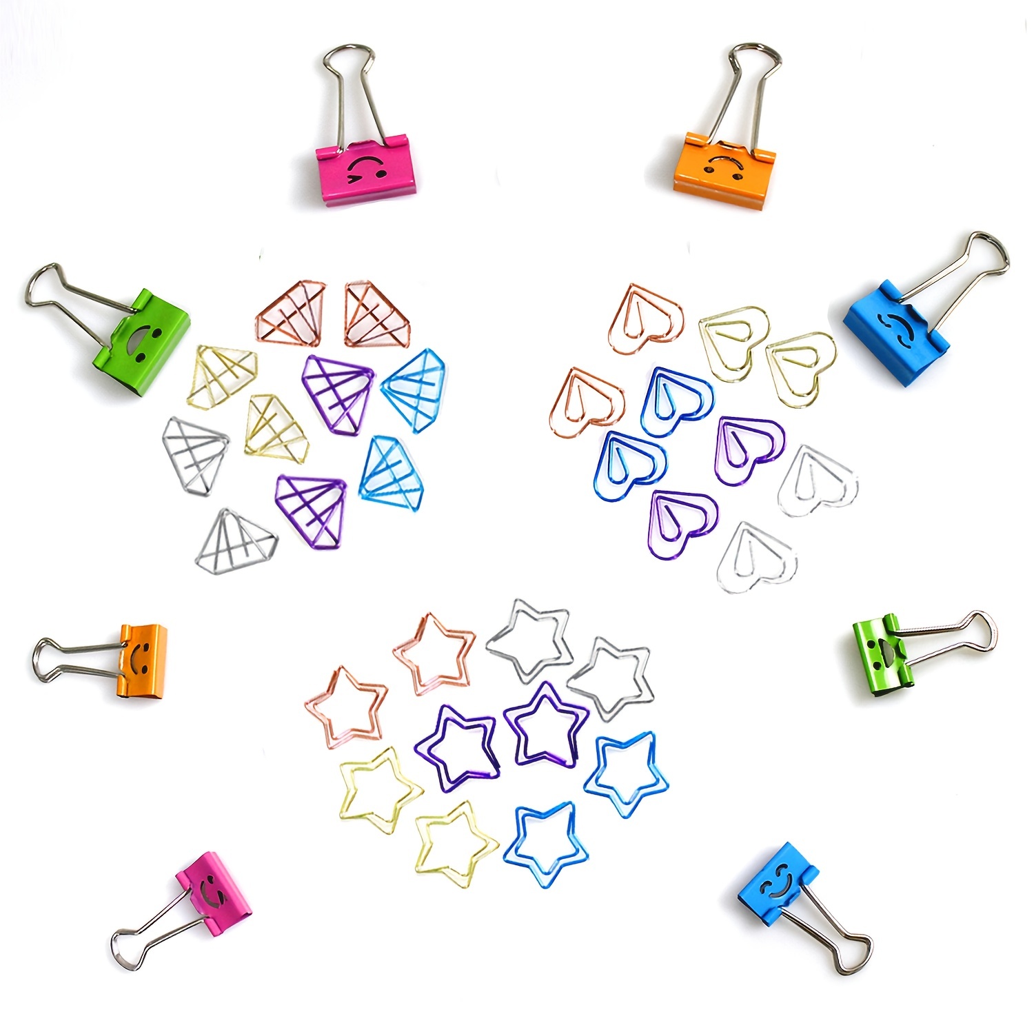 Mini colored clearance binder clips