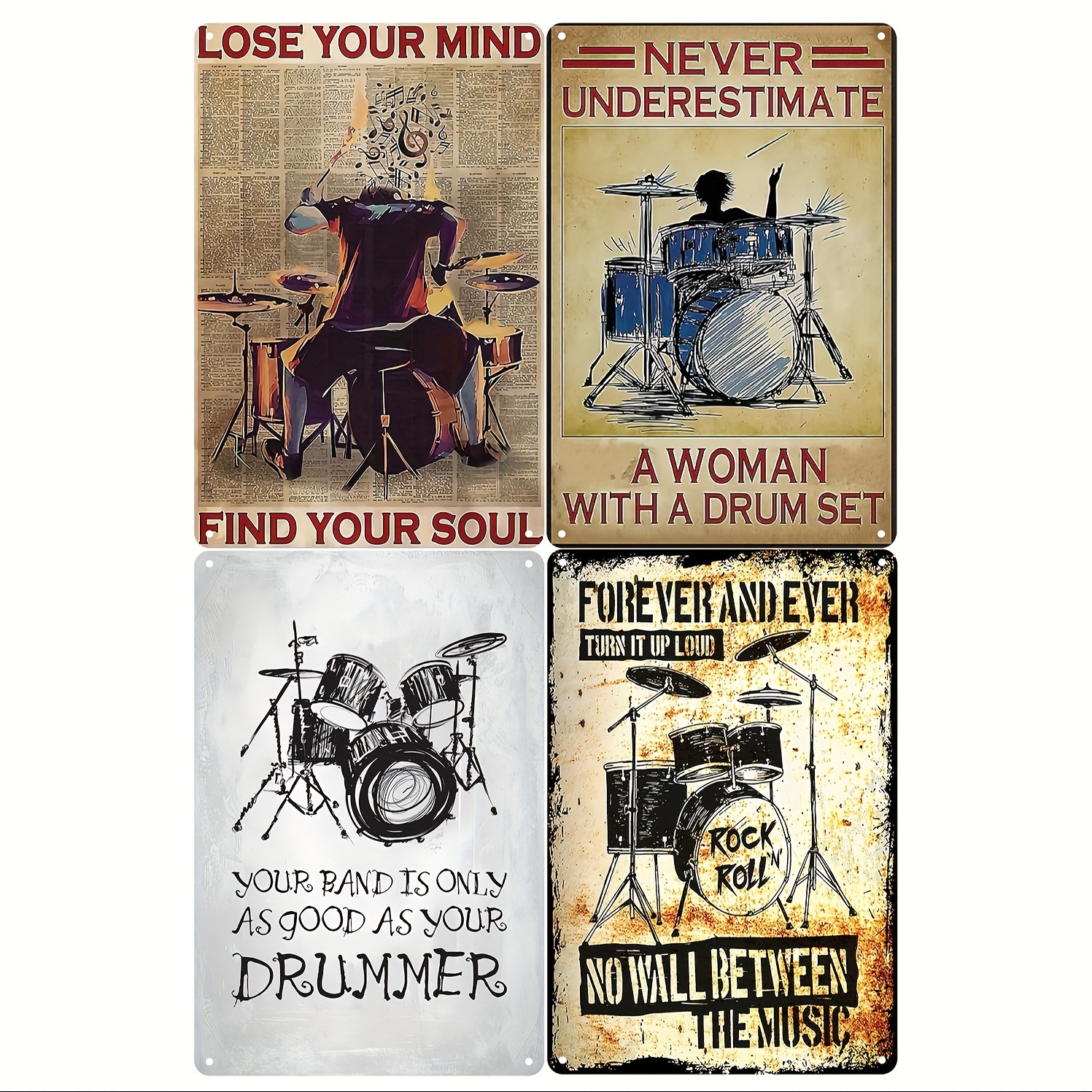 Rock n Roll Poster Music Vintage Metal Tin Sign Bar Art Painting