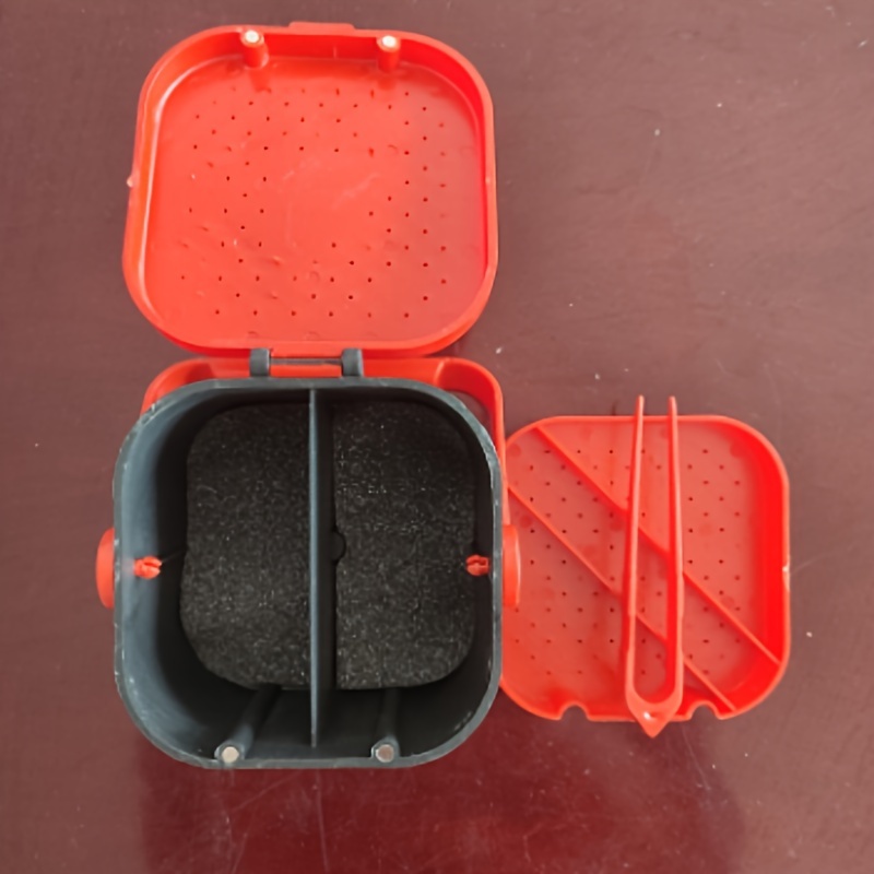 Abs Red Worm Bait Storage Box Thickened Breathable Handheld - Temu