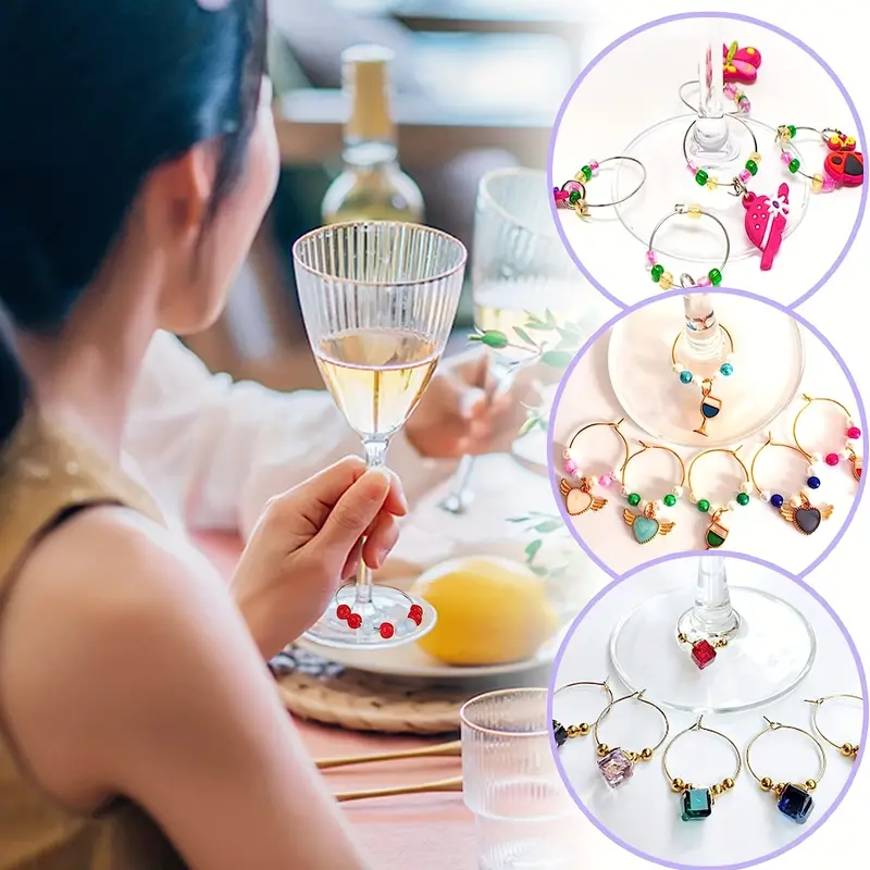 50PCS Wine Glass Charm Rings 25mm Open Jump Ring Earring Beading Hoop For  Jewelry Making Wedding Birthday Party Festival Favor Earrings Making Small B