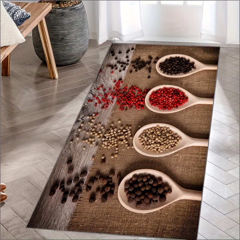 Boho Anti Fatigue Kitchen Rugs - Absorbent Non Slip Stain Resistant