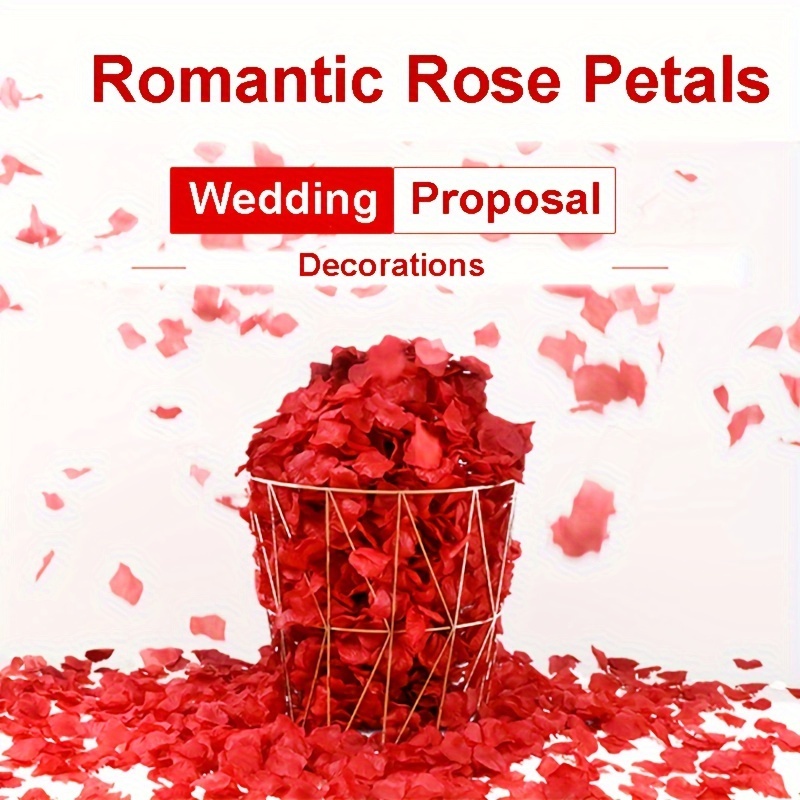 1000 Pezzi Di Petali Di Rosa Artificiali Petali Di Fiori Di Seta Finti Per  San Valentino, Decorazioni Per La Notte Romantica, Petali Di Rosa Finti Per  Anniversario Di Matrimonio, Fidanzamento, Evento Di