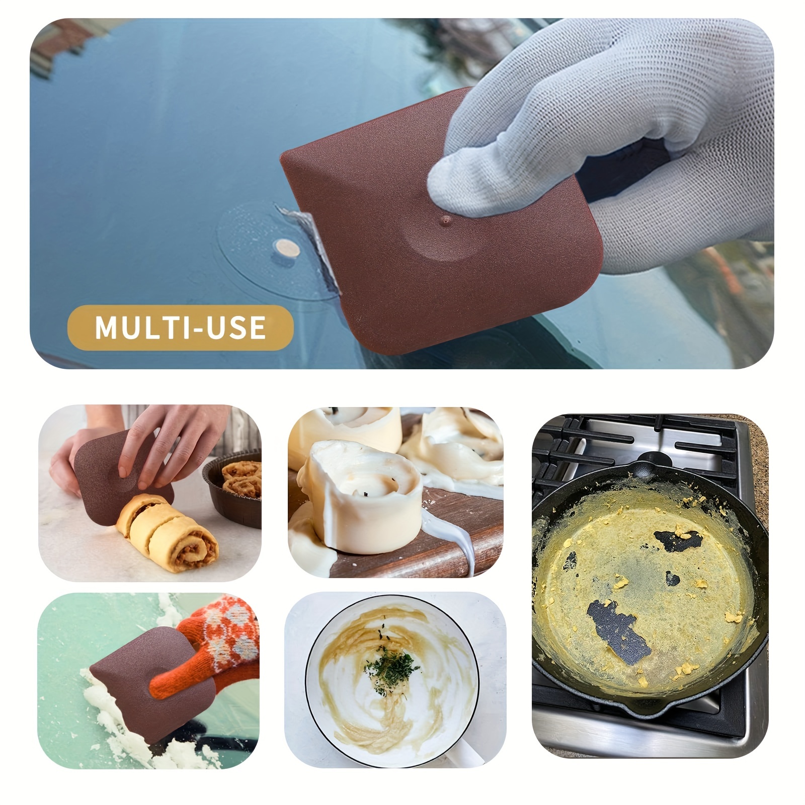 Silicone Pan Scraper Dish Cleaning Spatula Bowl Scraper Dish Scraper Non  Stick Kitchen Scraper Pan Rubber Cleaning Spatula Pot Cleaning Tool Kitchen  Tools - Temu