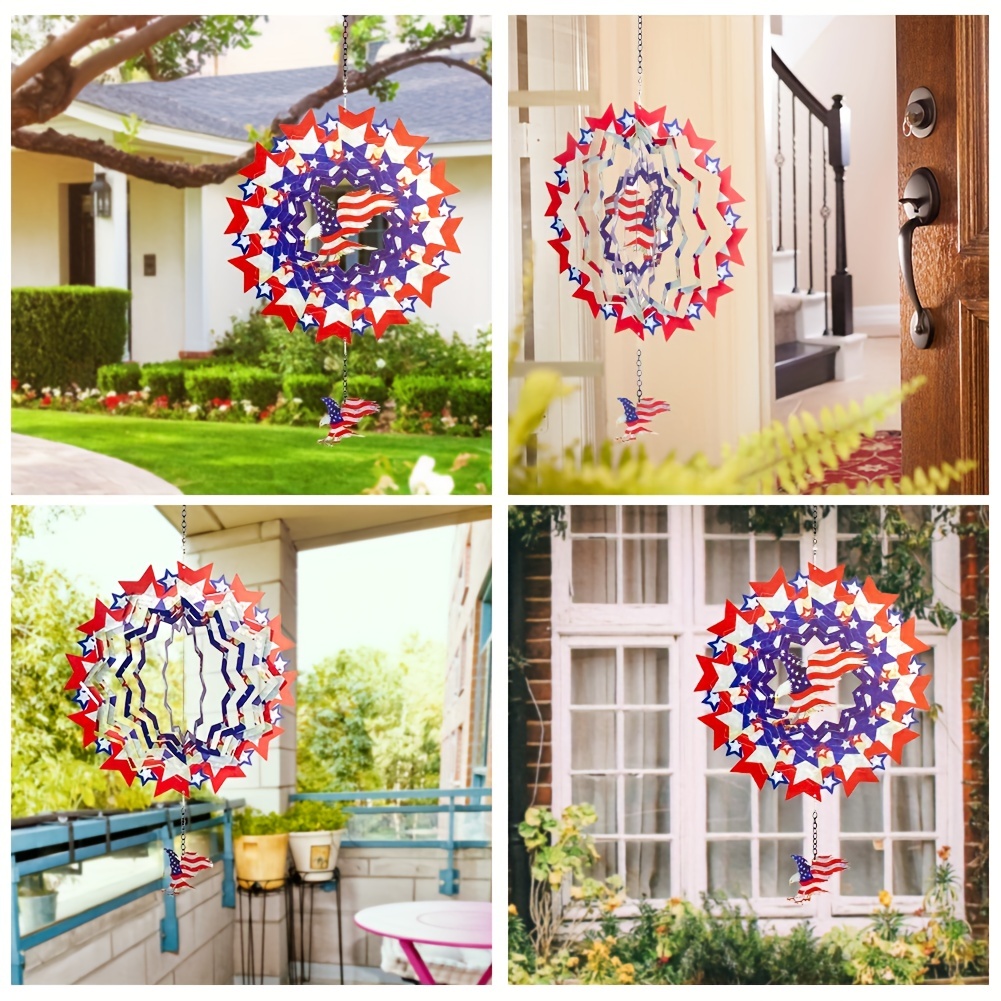 Rotating Rain Chain Hanging Wind Chimes Outdoor Decor For - Temu