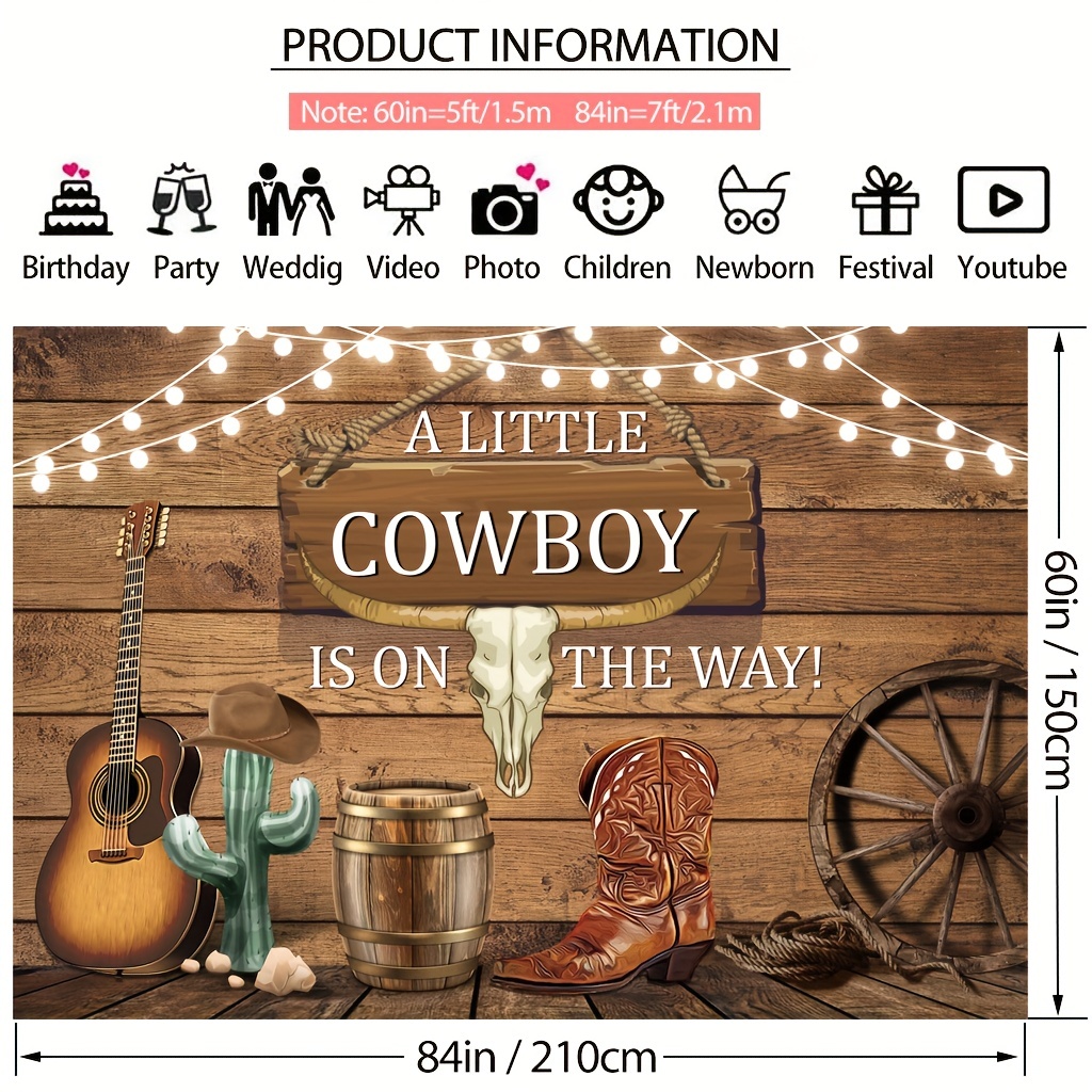 : Cowboys Party Decorations Supplies Banner for Men