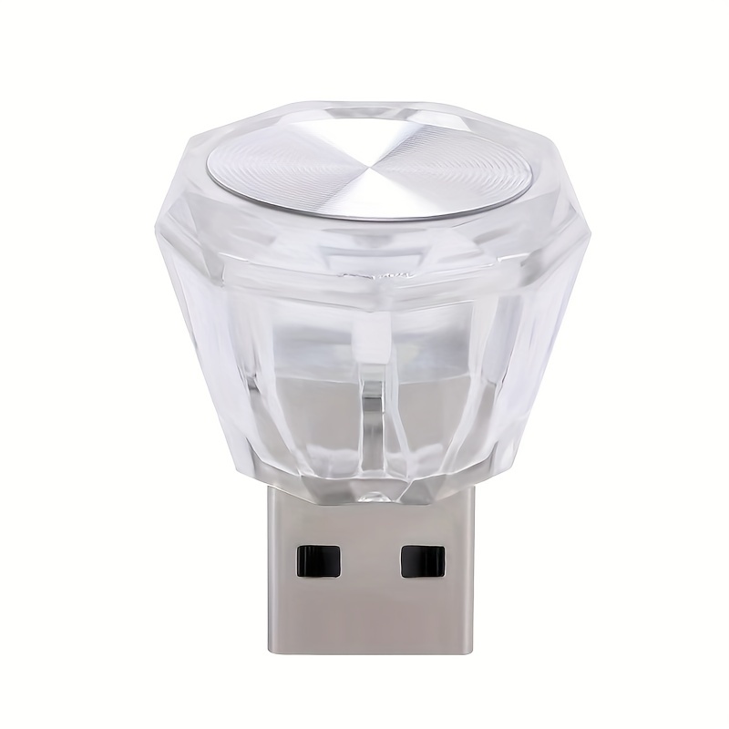 Lipctine USB LED Car Interior Atmosphere Lamp, Night Led Decoration Mini  USB Light, Ambient Lighting Kit, Charging for Interior Led Lights White  Blue