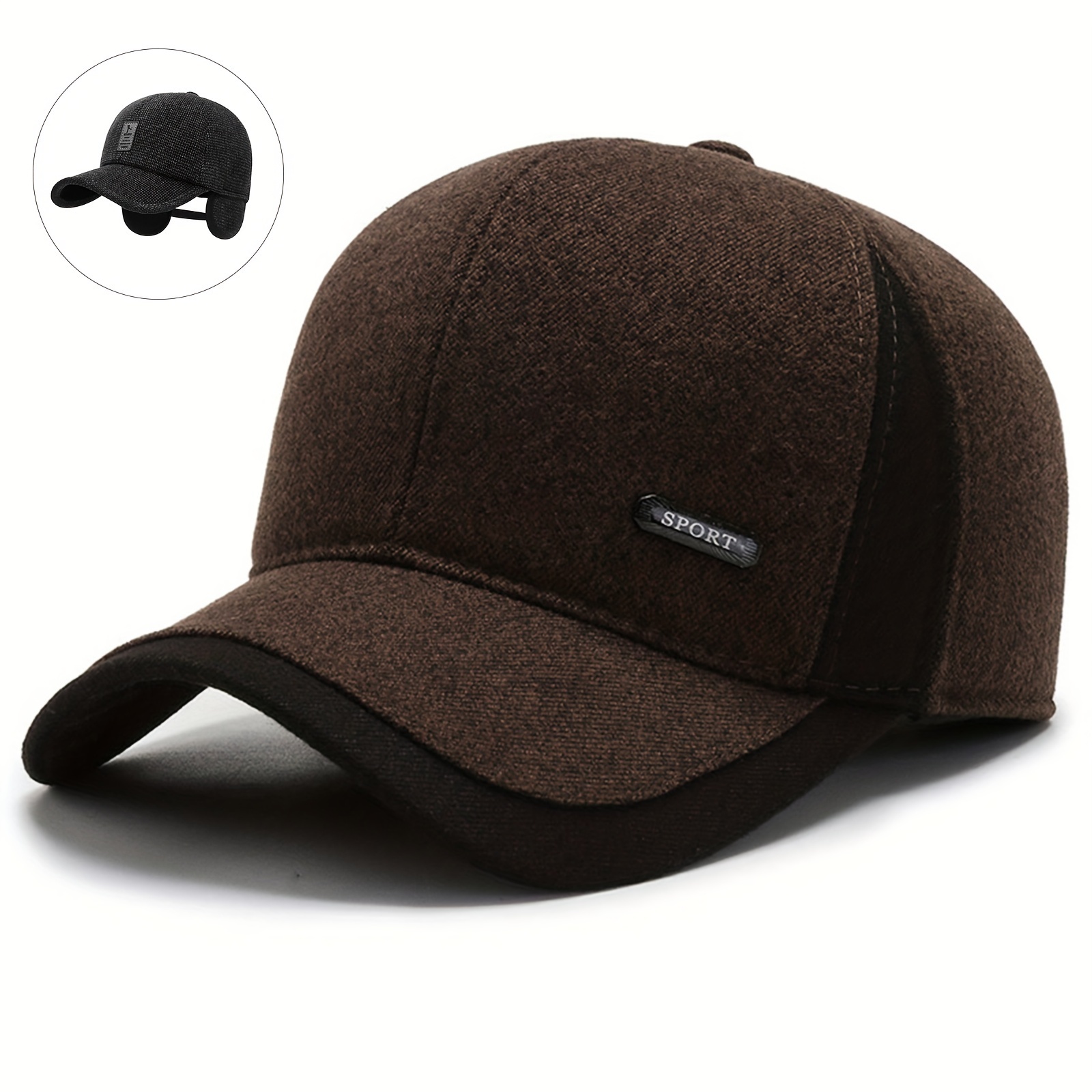 Winter Baseball For Men Adjustable Warm Outdoor Sport Golf Hats Dad  Earflaps Thicken 55 60cm Ideal Choice For Gifts, Shop The Latest Trends