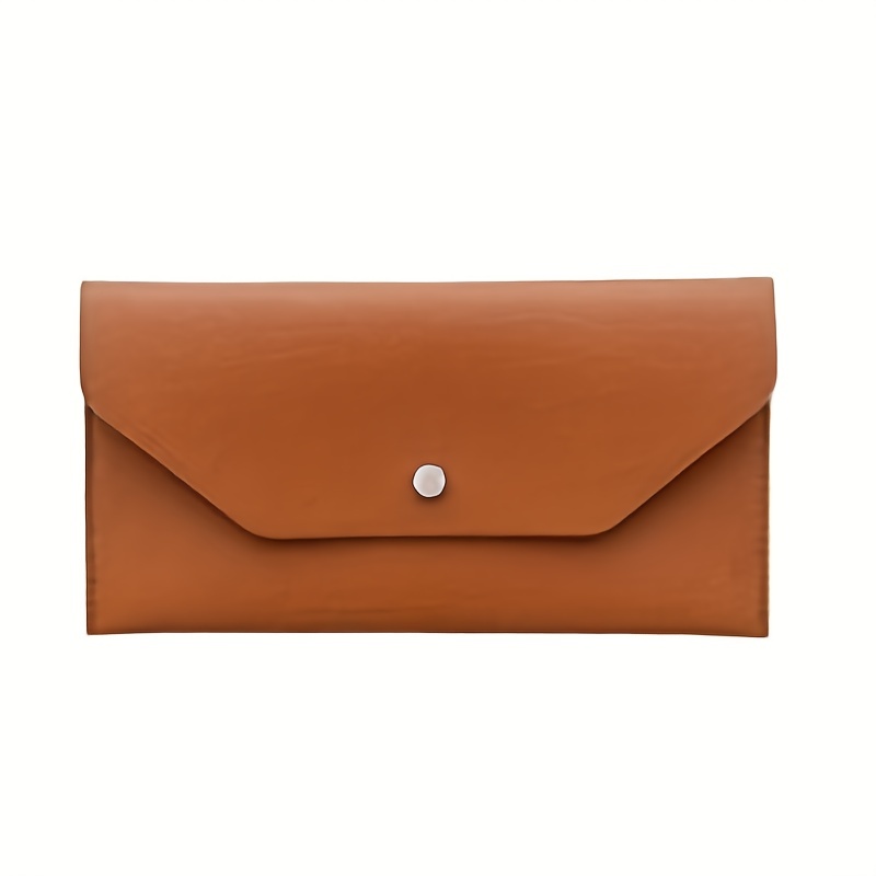  Cash Budget Wallet PU Leather Cash Envelope Women Wallet  (Brown) : Office Products