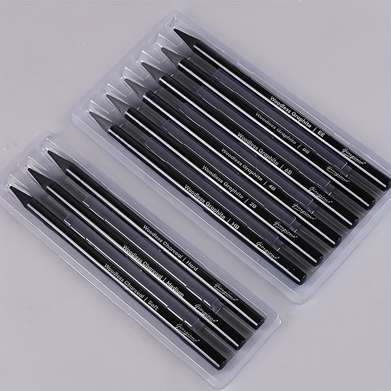 3/6 Sticks Of Wood free Graphite Pencil Carbonized Pencil - Temu Japan
