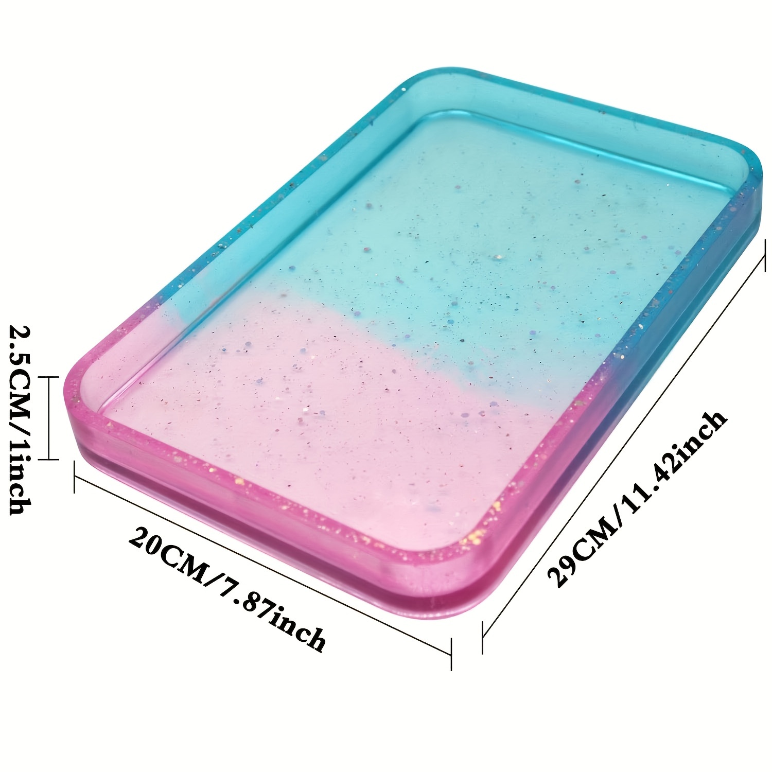 Silicone Tray Molds For Epoxy Resin, Storage Resin Molds With Sturdy Edges&  Bottom, For Bottom Supporting, Large Rolling Tray Mold For Adult &  Teenagers Diy Jewelry Holder, Home Decoration, Desktop Organizer Tray