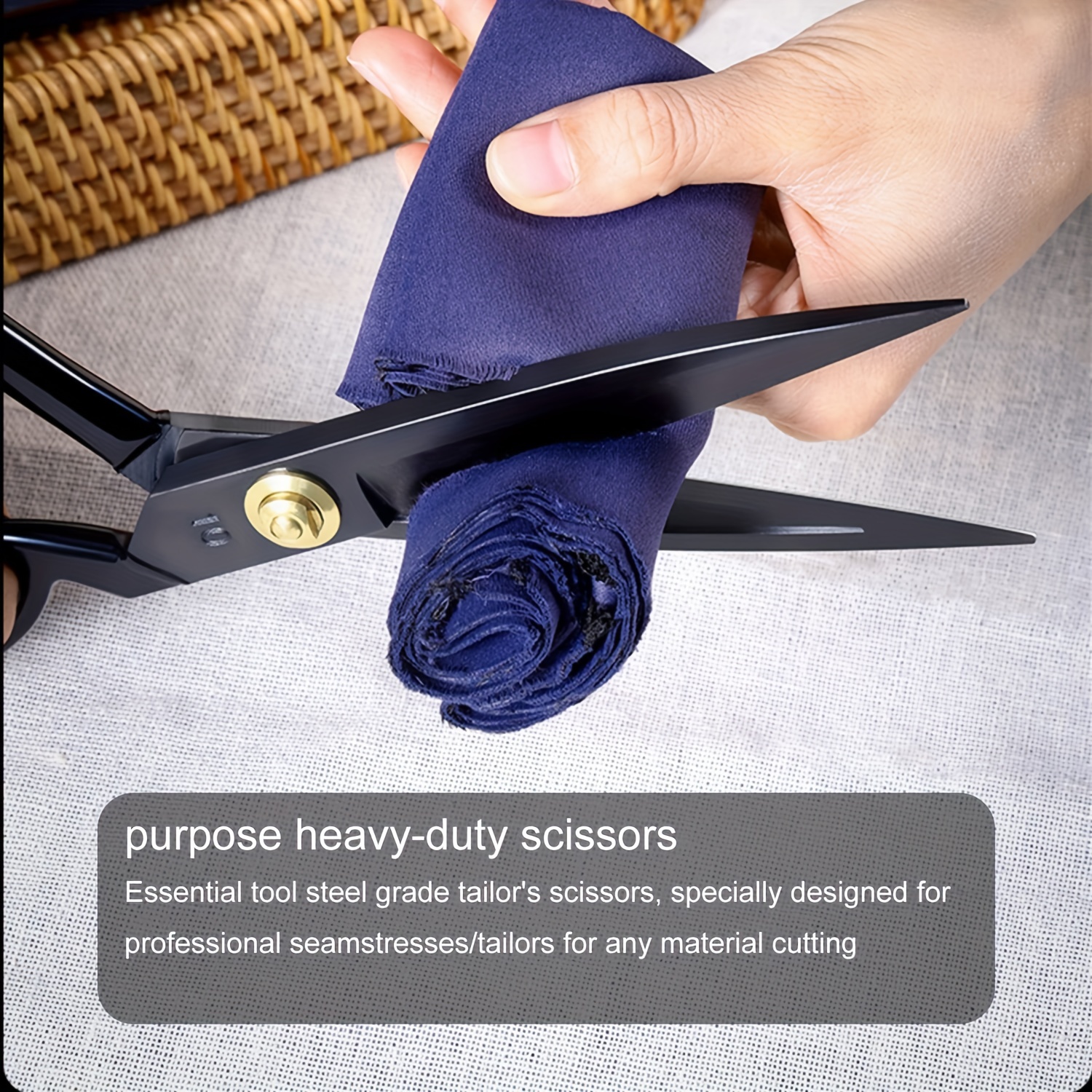 Taylor Scissors 10.5 Black Handle Fabric Cutting Scissors Cast Iron
