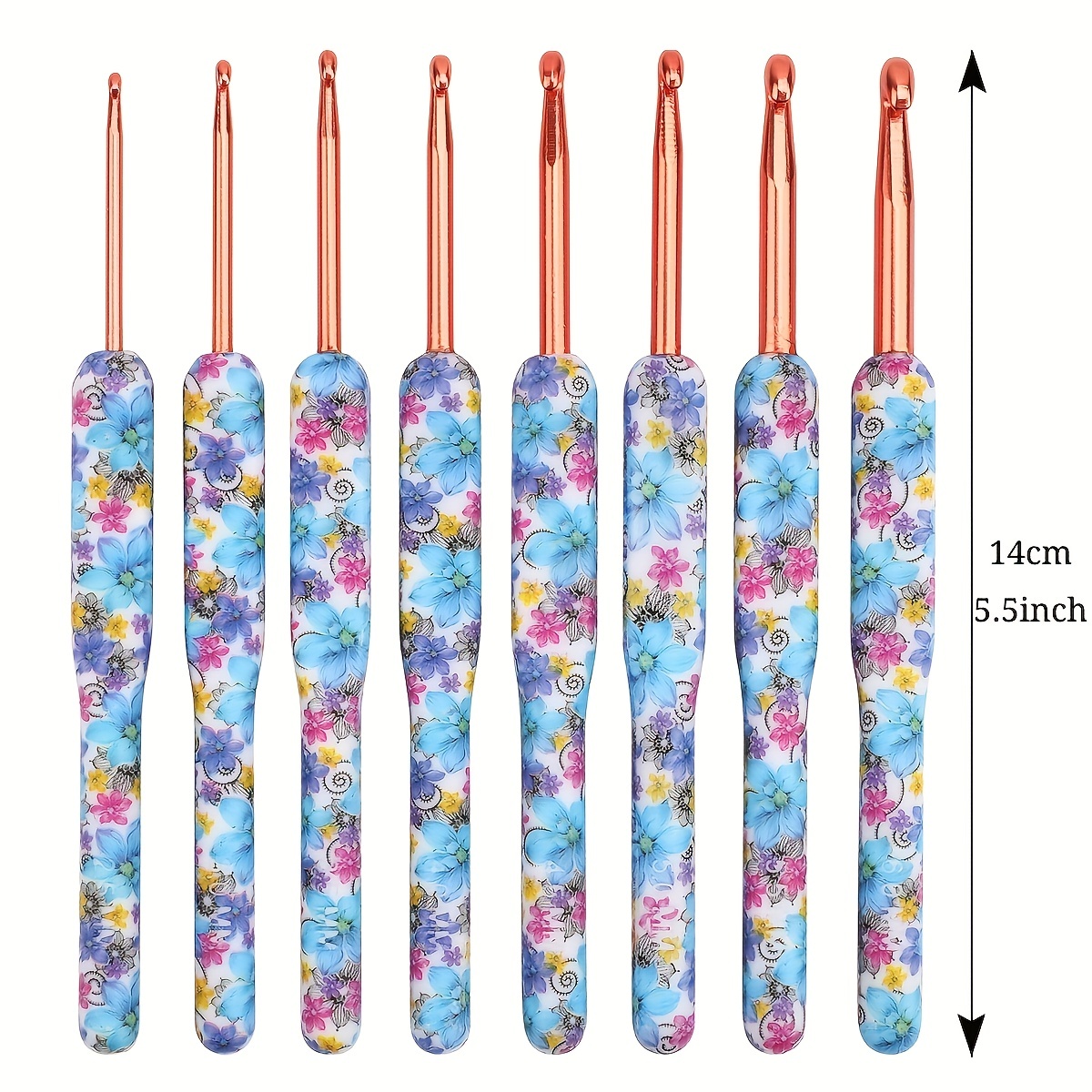 8/50pcs Set, Crochet Hook Tool Kit, Crochet With Ergonomic Soft Grip  Handle, Crochet Needle With Storage Box, For Knitting Hats, Scarves,  Printing Cro