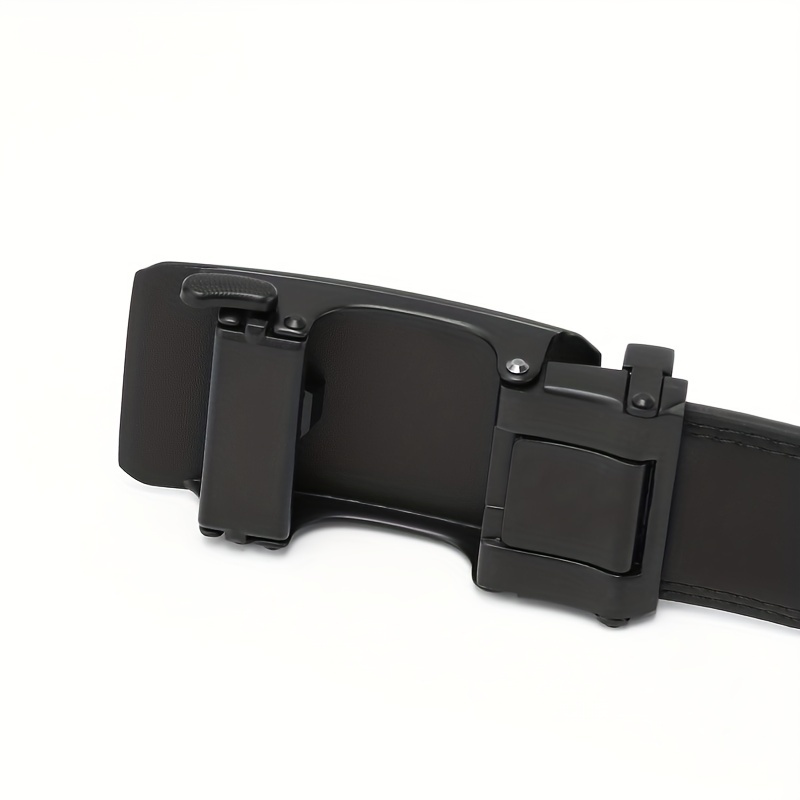 Men's Leather Letter Buckle Belt Automatic Buckle Business Suit Waist Strap