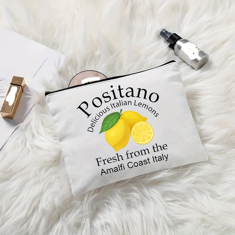 

1pc Cosmetic Bag Positano Delicious Italian Lemons Fresh From The Amalfi Coast Italy Makeup Bag Southern Italy Travel Gift