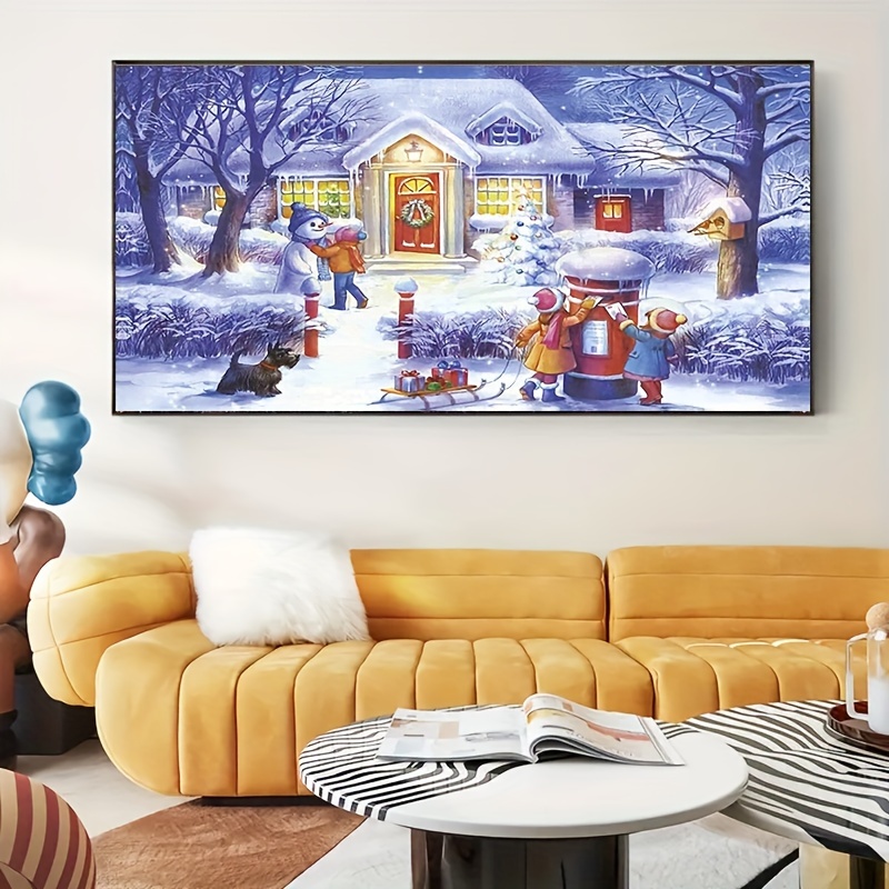 Snowscape Large Paint By Numbers For Adults Beginners, Diy Christmas Gift  Canvas Oil Painting Acrylic Paints Kits Drawing Paintwork With Accessories  For Home Decor - Temu Mexico
