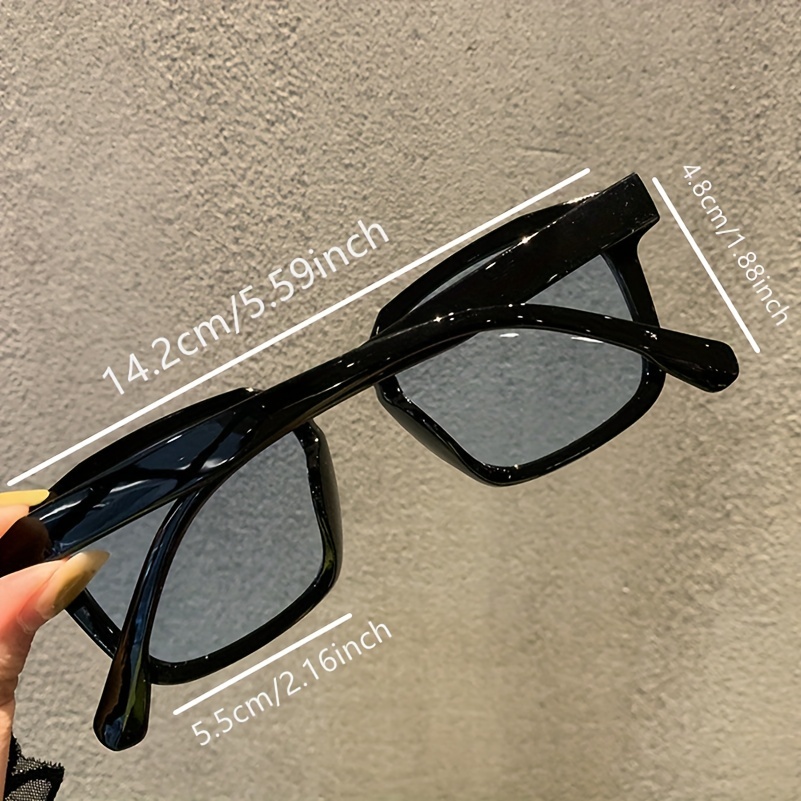 Gafas Sol Rectangulares Transparentes Clásicas Estilo - Temu