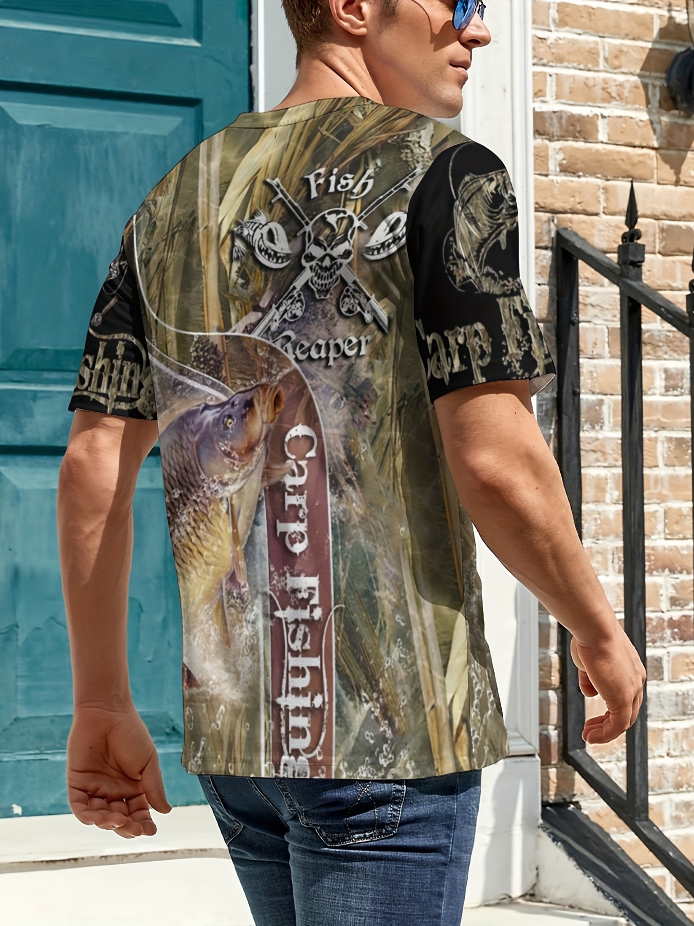 Men's Short Sleeve Camouflage Fishing Shirt