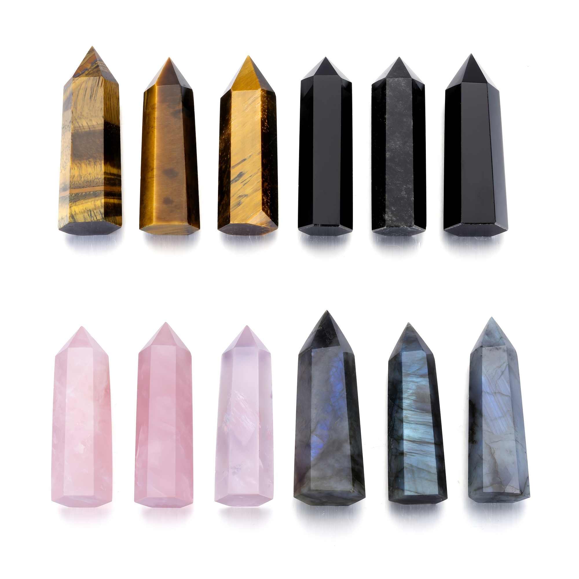 Natural Crystal Stone Naked Stone Crystal Column - Temu