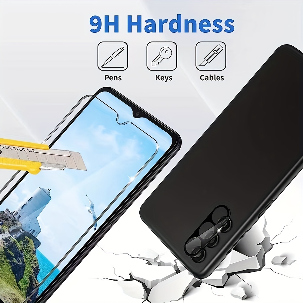 3 Pack Screen Protector for Samsung Galaxy A54 5G + 3 Pack Camera Lens  Protector, Ultra HD Tempered Glass, 9H Hardness, Anti Scratch, Easy