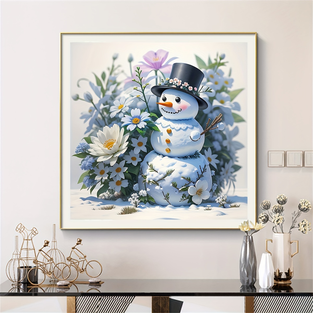 Diy Winter Diamond Painting Coasters Snowman - Temu