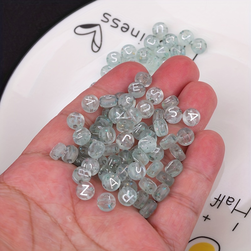 7 Colors Semi transparent Acrylic Letter Beads For - Temu