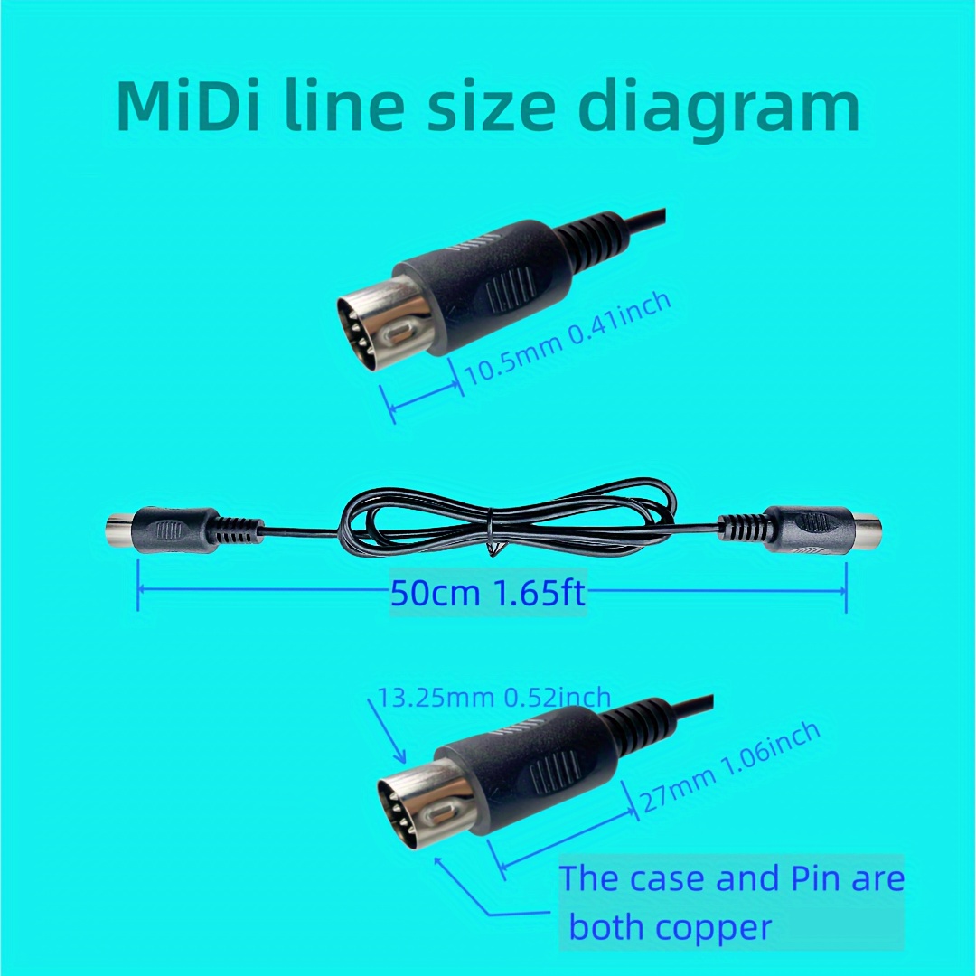 5 Pin Din Cable Midi Din 5 Pin Female To Male Trs Stereo - Temu