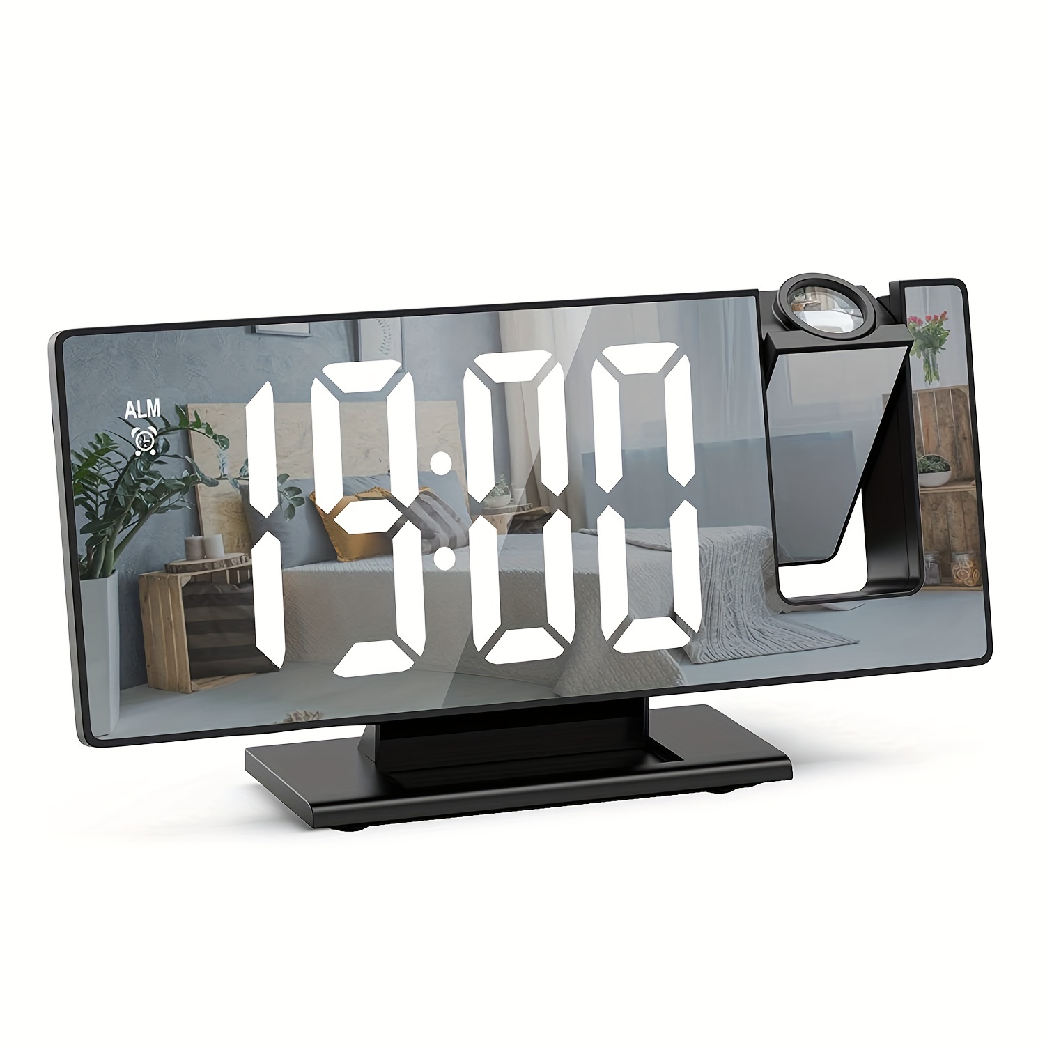 Reloj de pared de pantalla grande con Control remoto inteligente, reloj  Digital LED, reloj despertador Dual electrónico, decoración de sala de  estar - AliExpress