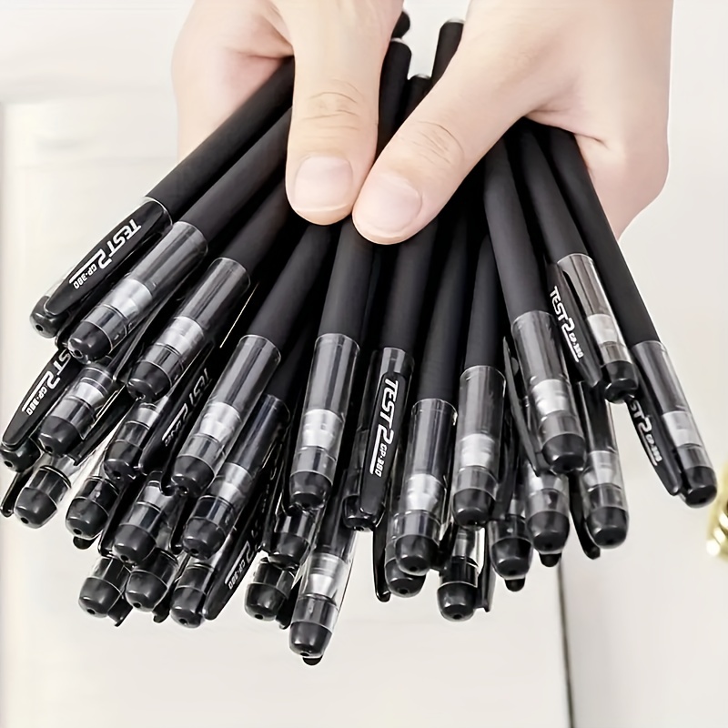 Cute Checkerboard Gel Pens Retractable Black Ink Neutral - Temu