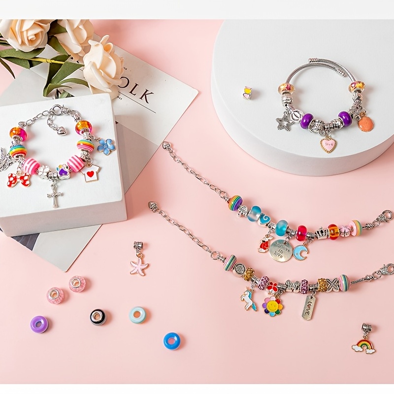 Diy Beads Bracelet Making Kit For Girls Bracelet Necklace - Temu