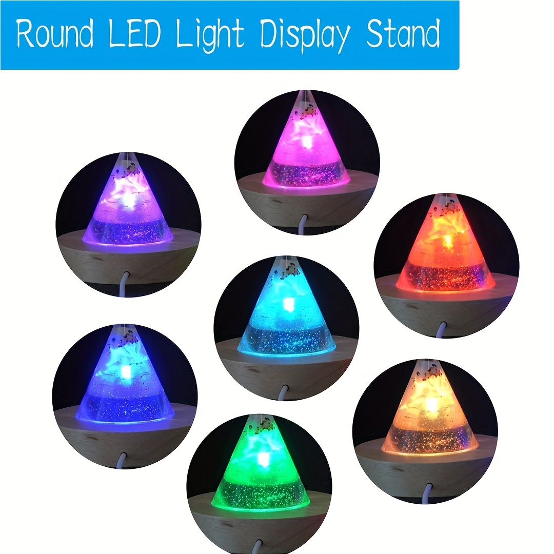Led Lights Display Base 2pcs Wooden Lighted Base Stand – Let's Resin