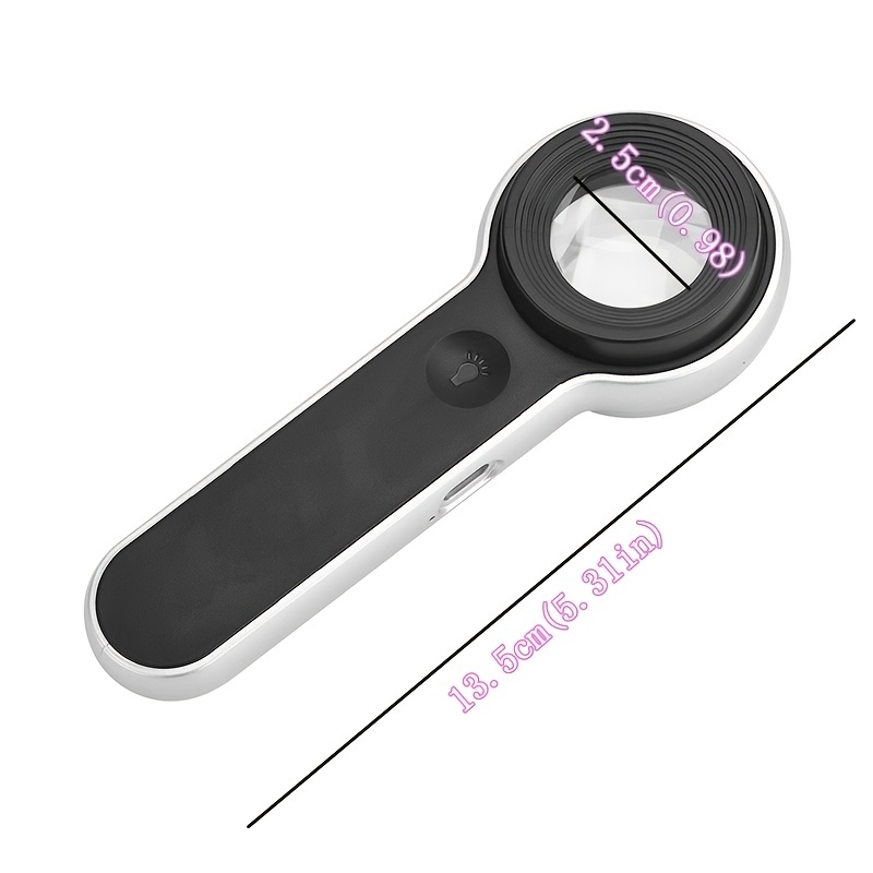 30x Folding Magnifier, Magnifying Glass For Metal Diamond Jewelry