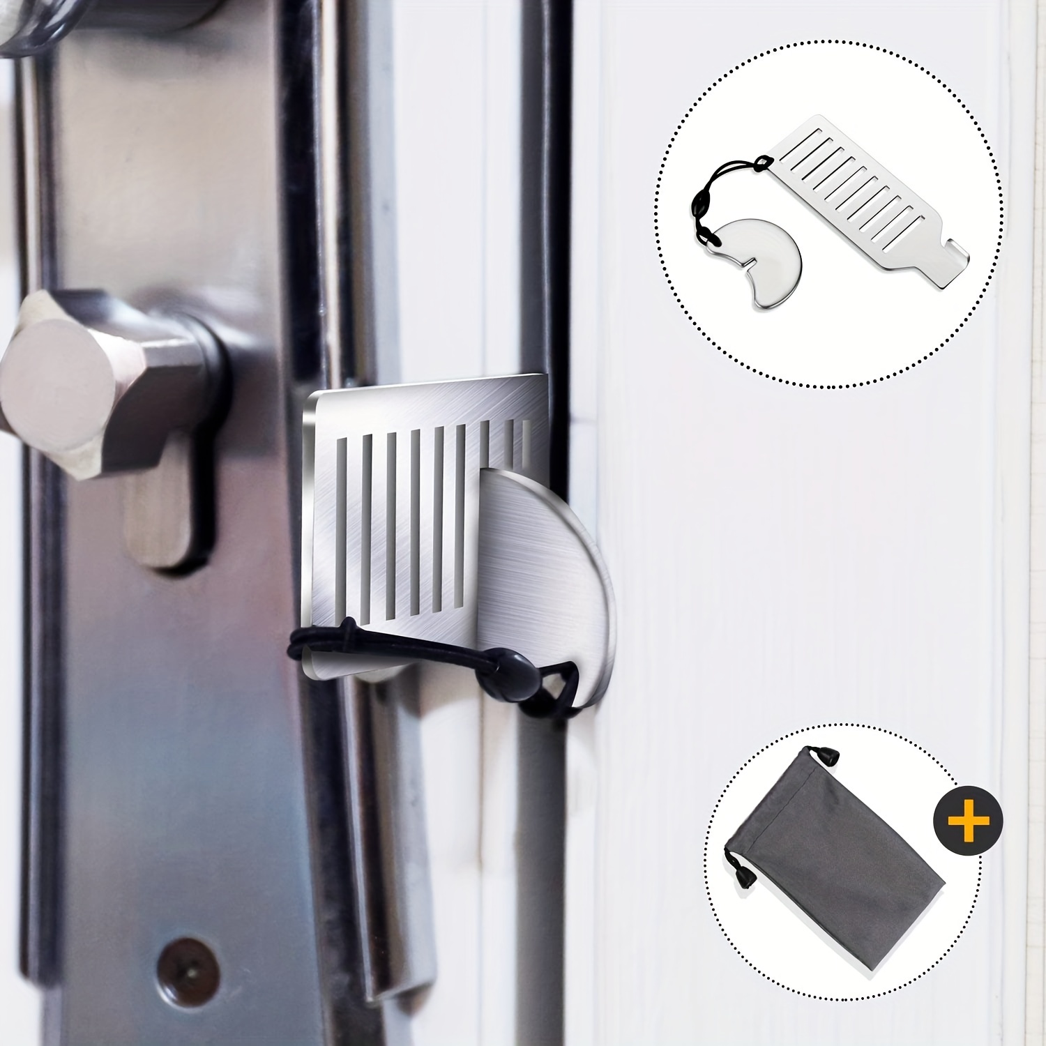 Cerradura de puerta portátil mejorada para seguridad de viaje en casa,  varios tamaños para adaptarse a la mayoría de cerraduras de viaje de  puerta
