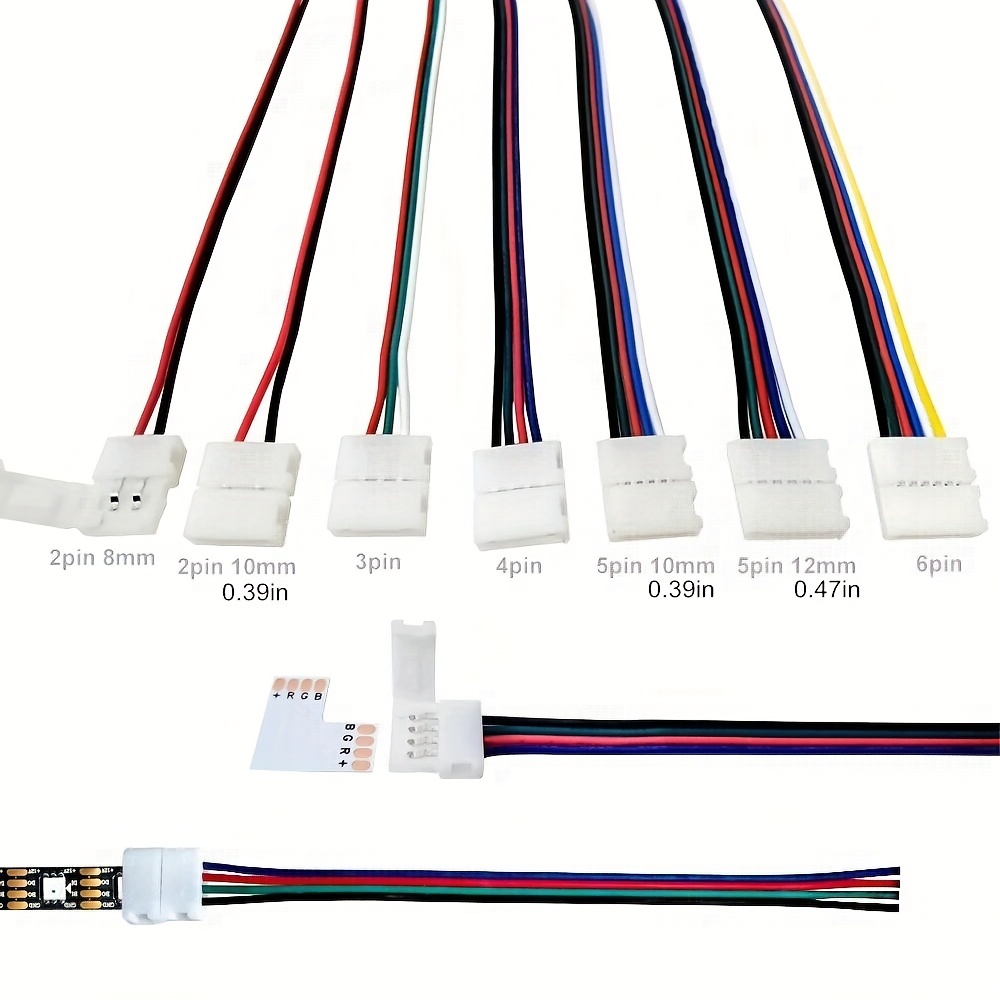 4Pin Led connecteur de bande L/T/X forme sans soudure connecteur adaptateur  pour SMD 3528/2835 LED couleur simple LED bande lumineuse 10 pièces, ✓  Meilleur prix au Maroc et ailleurs