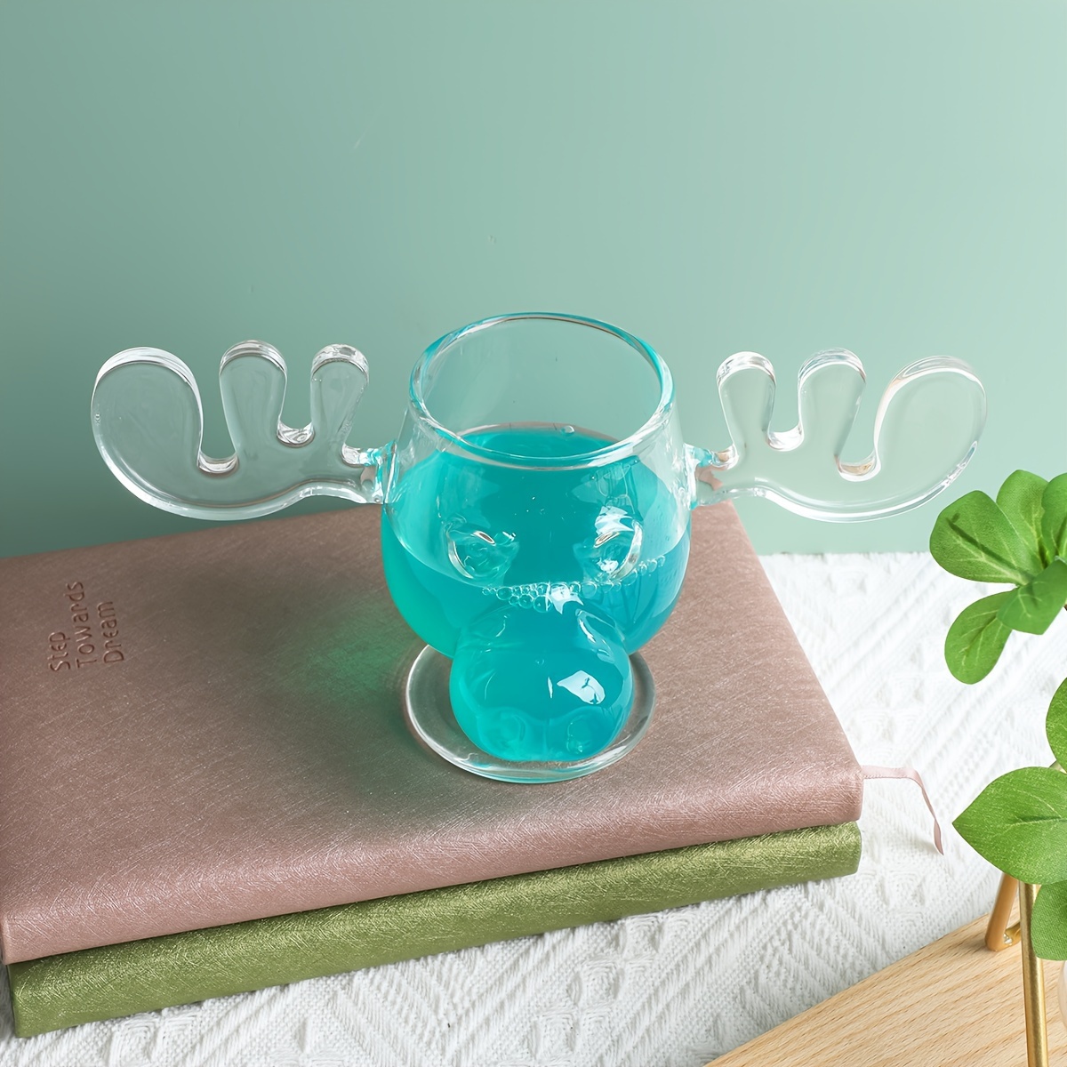 Cute Moose Cocktail Glass Clear Wine Glass - Temu