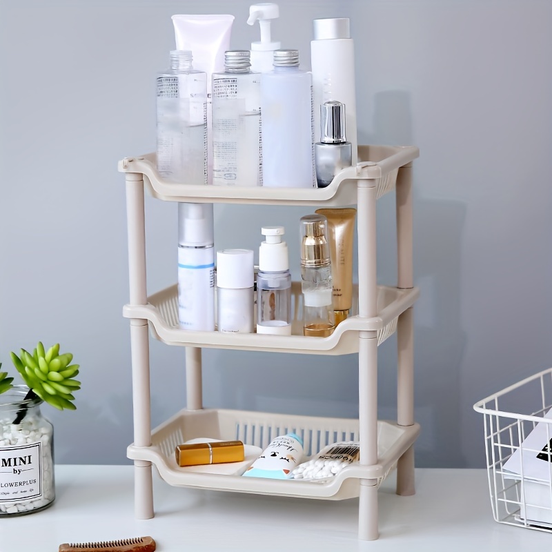 Double layer Desktop Rack Bathroom Storage Floor to Ceiling Triangle Square
