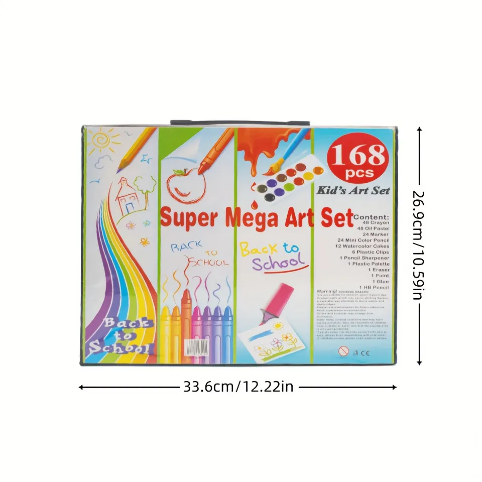 168pc Art Drawing Set Kit For Kids Childrens Teens Adults Supplies Paint  Pencil